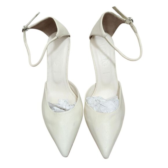 AEYDE Selma cream leather color Pointed Toe Pump Women SIZE EU 38.5/US 7.5 - Picture 3 of 16